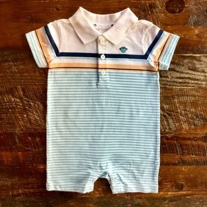 Janie & Jack Pufferfish Polo Style Romper
